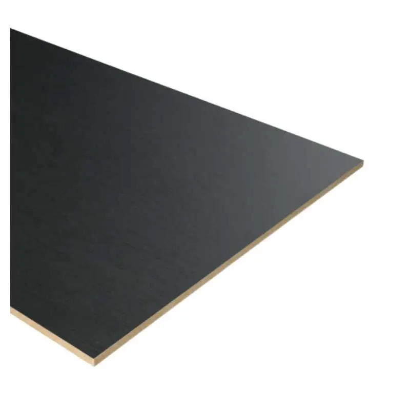 Stootbord dubbel - Laminaat - Vasteras Zwart Houtnerf - 136 x 40 cm Beperkte Voorraad