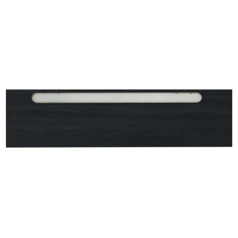Aanbieding Afwerklijst onderkant - Ledstrip warm wit - Vasteras Zwart Houtnerf - 140 x 5,5 cm