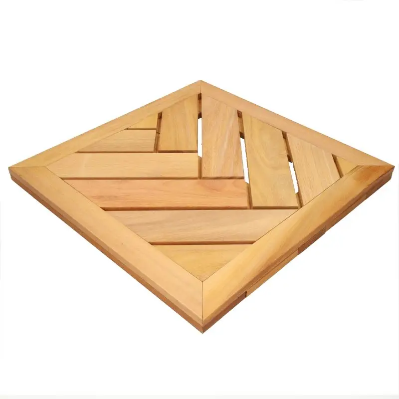 Terrastegel hardhout Almendrillo - Visgraat - 50 x 50 cm (30 mm) vlak geschaafd Gratis Retour
