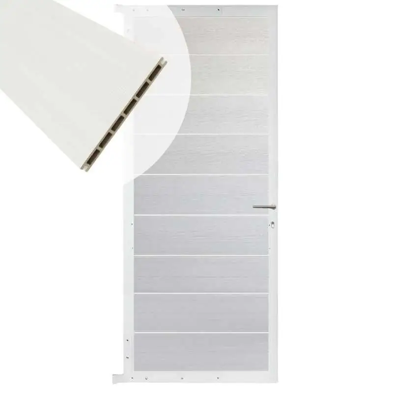 Tuindeur aluminium wit frame Modular - composiet wit (90 x 200 cm) Direct Verzonden
