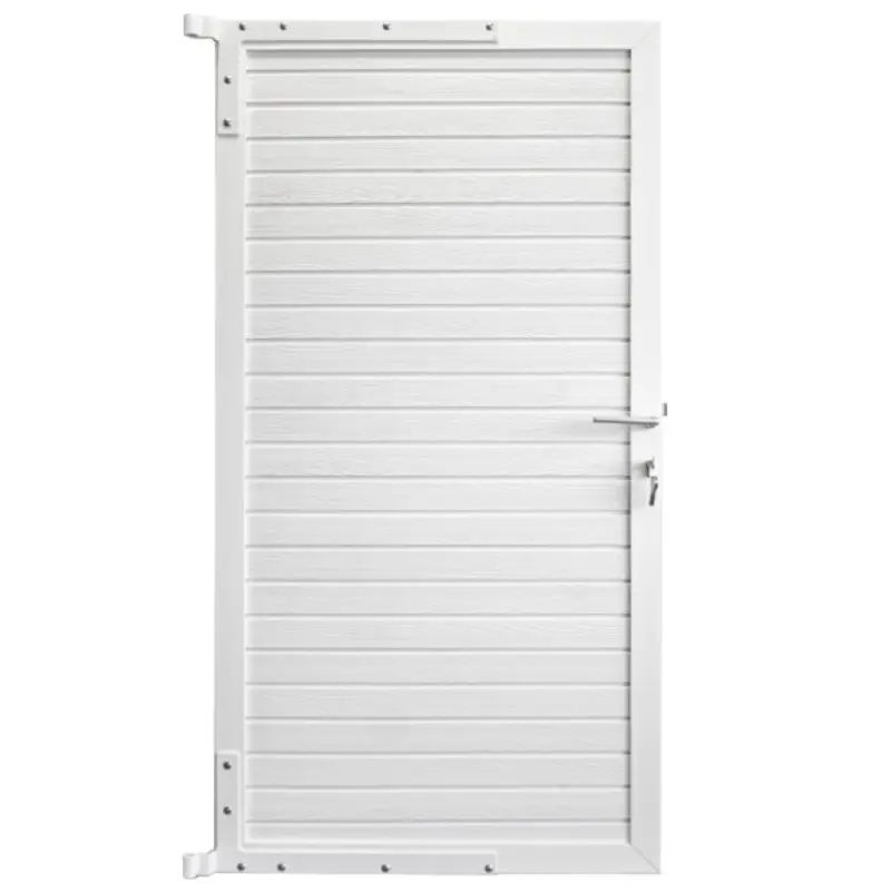 Tuindeur composiet Rhombus Double wit met wit aluminium frame compleet (90 x 180 cm) Beperkt Aanbod