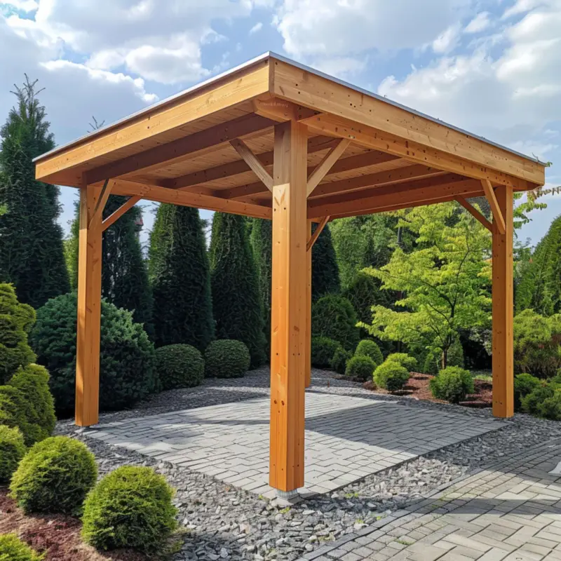 Speciale Aanbieding Houten overkapping - Douglas geschaafd - 300 x 300 cm