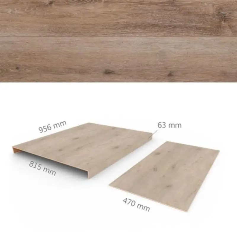 Beperkte Voorraad Overzettreden met neus (2 stuks) - PVC WPC - Acorn - Box A 95,6 x 81,5 cm