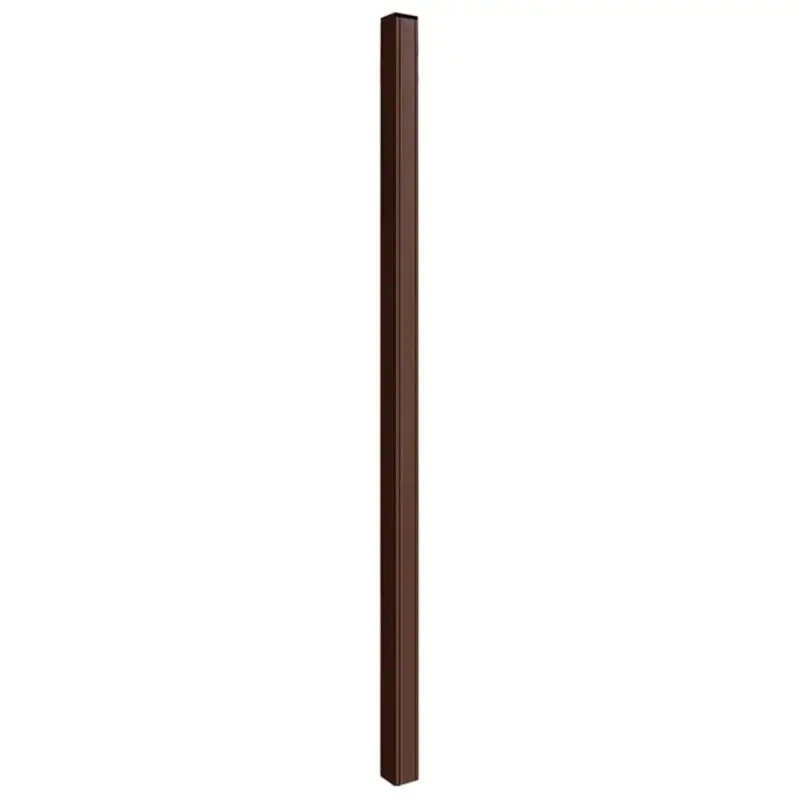 Tuinpaal donkerbruin aluminium met houten kern (6,8 x 6,8 cm) Tijdelijk Beschikbaar
