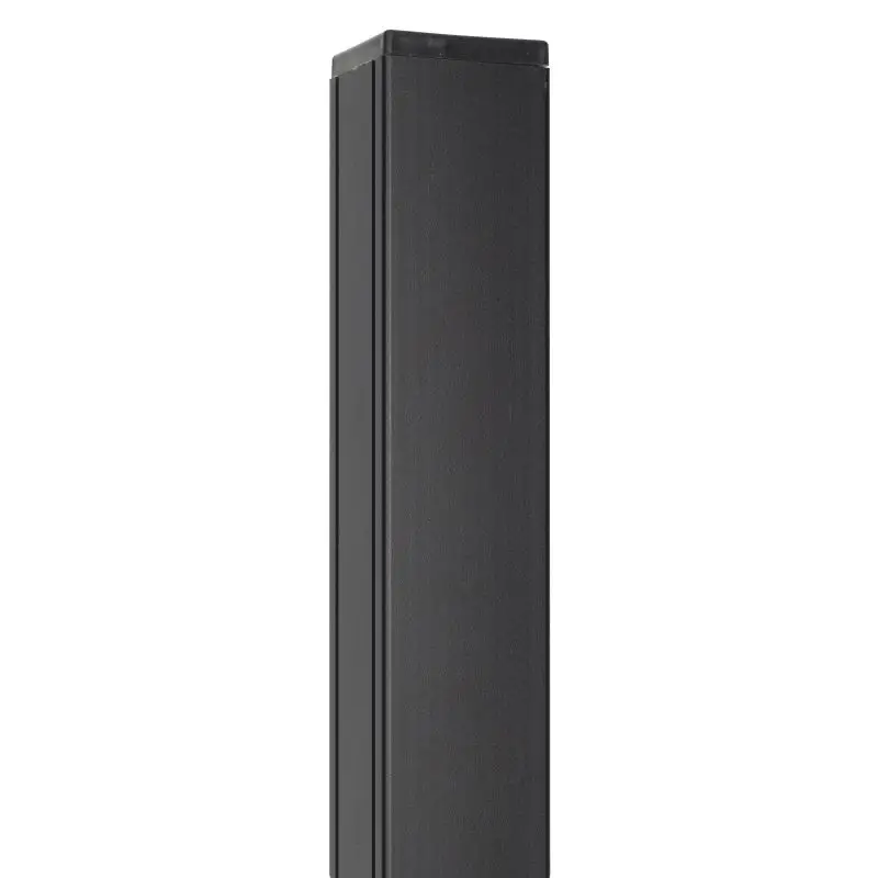 Tuinpaal zwart aluminium met cypresse kern (6,8 x 6,8 x 272 cm) Betaalbaar