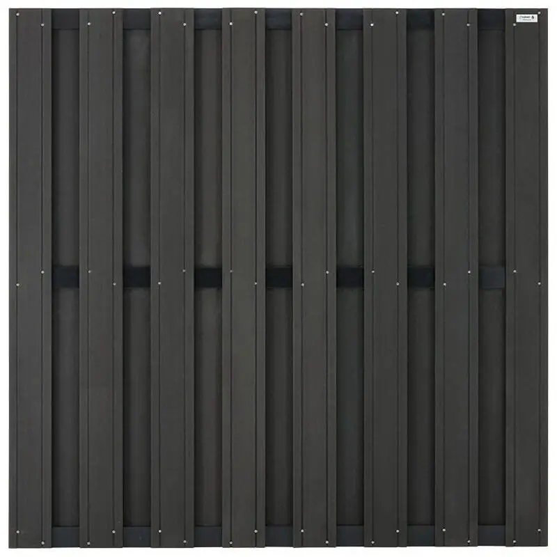 Gereduceerde Prijs Schutting composiet Design antraciet met antraciet aluminium frame (180 x 180 cm)