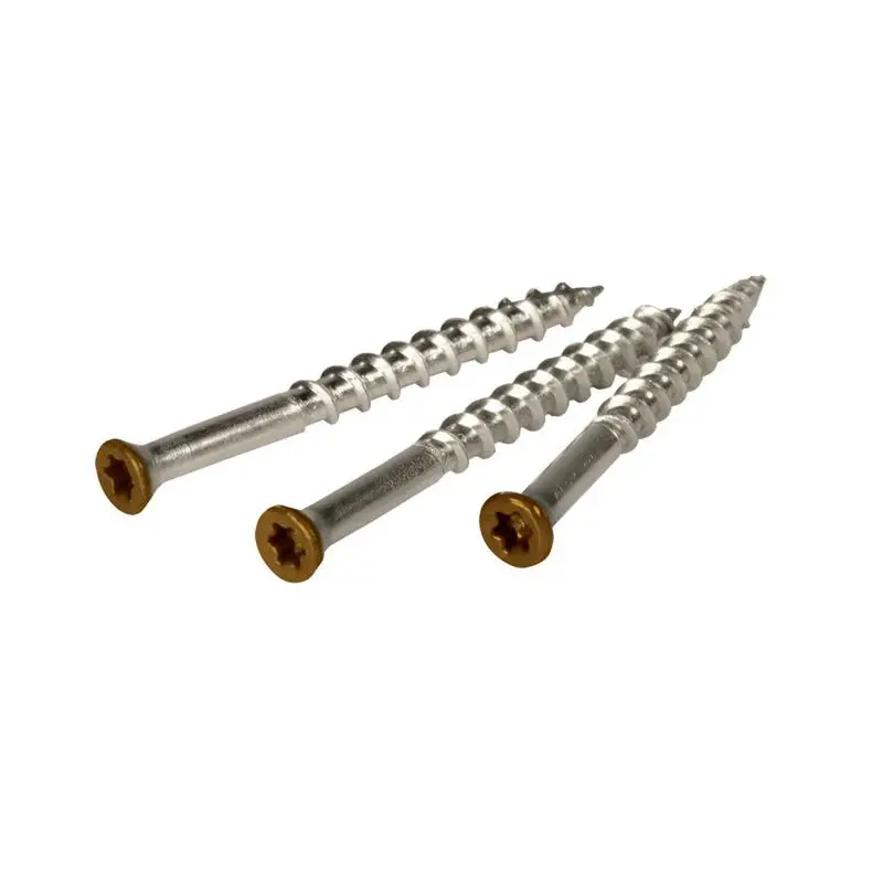 Speciale Aanbieding Schroeven 4 x 64 - RVS platte kop T15 - Ceder (100 stuks)