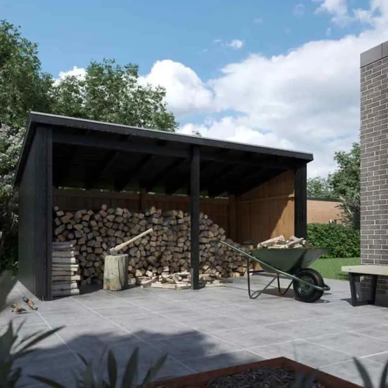 Aanbieding Multi tuinhuis open 9,5 m2 onbehandeld 218 x 432 x 220 cm
