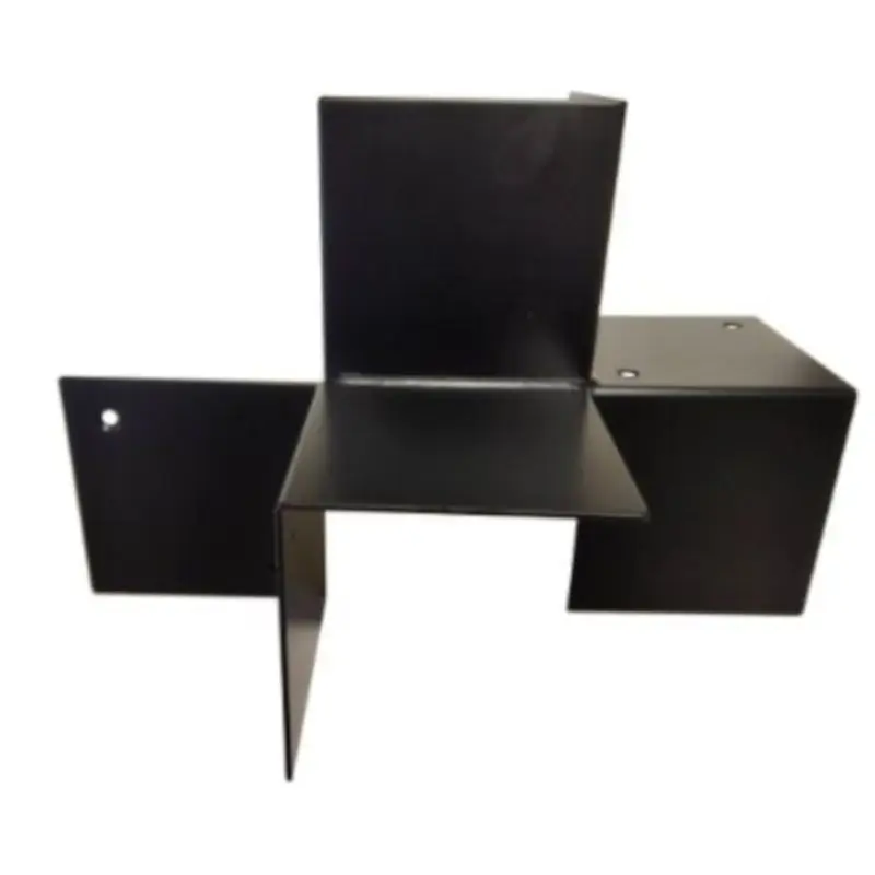 Houtverbinding vierweg - verzinkt en zwart gepoedercoat incl. bevestigingsmateriaal - 145 x 145 mm Beste Prijs