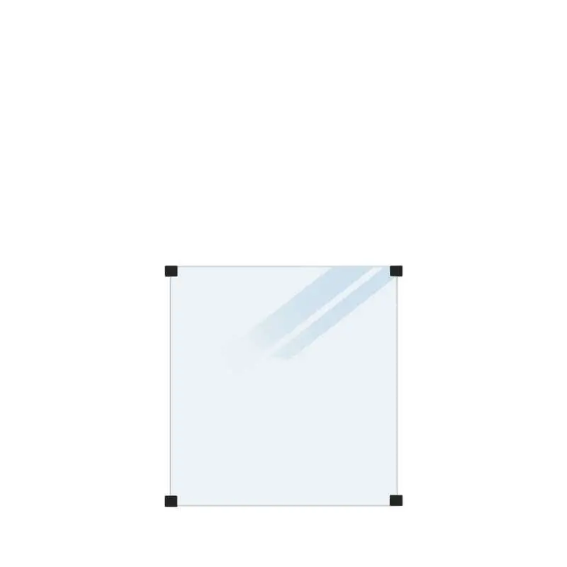 Bestel Nu Glasplaat - Gehard mat glas 6 mm tbv ronde palen (90 x 91 cm)