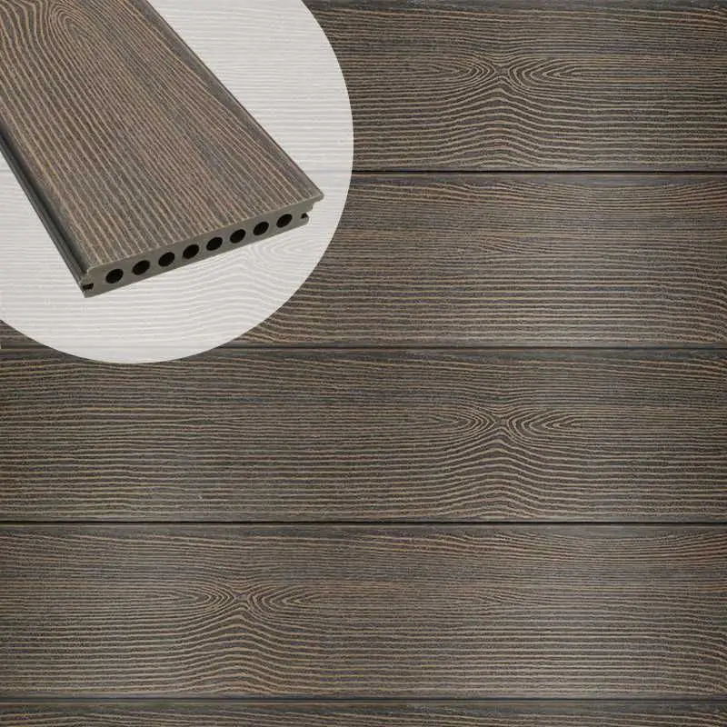 Weekendaanbieding Vlonderplank composiet semi massief co-extrusie naadloos 2,1 x 14 cm Dark Oak