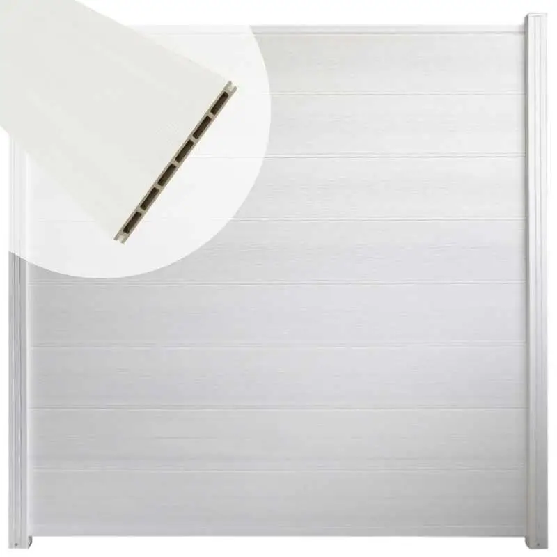 Dagaanbieding Zelfbouw schutting composiet co-ex Modular wit - wit alu accessoires (180 x 180 cm)