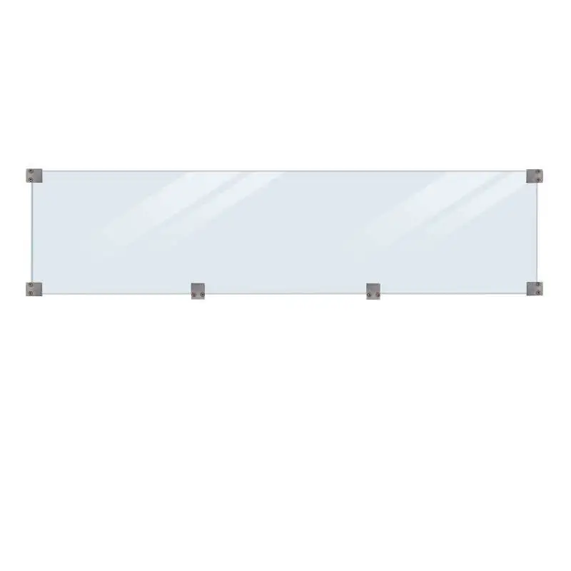 Betaalbaar Glasplaat - Gehard glas 6 mm helder glas zwart (174 x 44,6 cm)