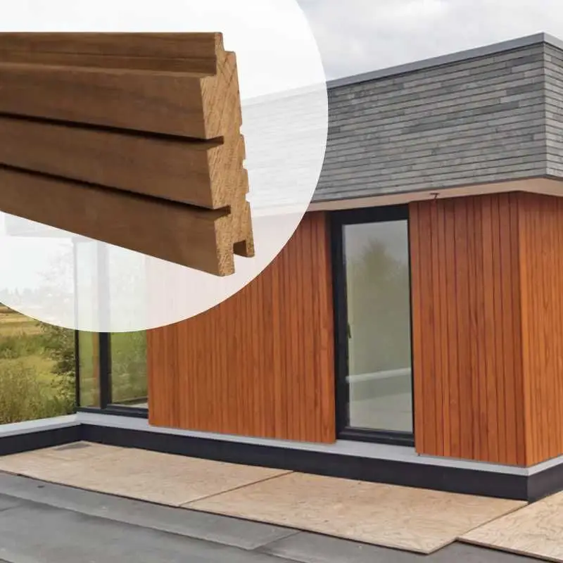 Gevelbekleding Thermo Radiata Pine stripes S 2,8 x 14 cm Meest Verkocht