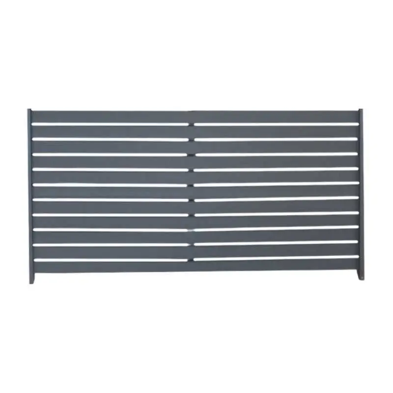 Zelfbouw schutting composiet Louvre donker antraciet met antraciet alu accessoires (180 x 90 cm) Koop Vandaag
