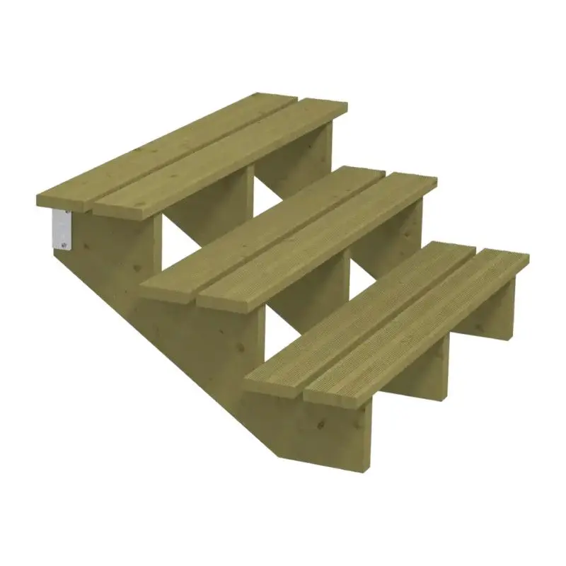 Tuintrap hout - 3 treden - inclusief treden - 76 x 54 x 120 cm Koopje