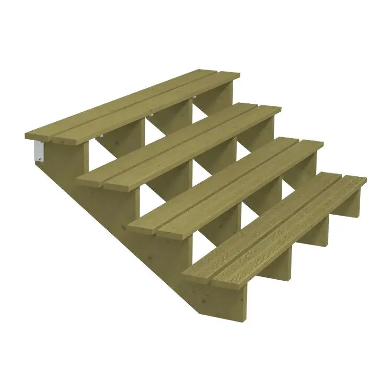 Tuintrap hout - 4 treden - inclusief treden - 101 x 71 x 180 cm Exclusieve Aanbieding