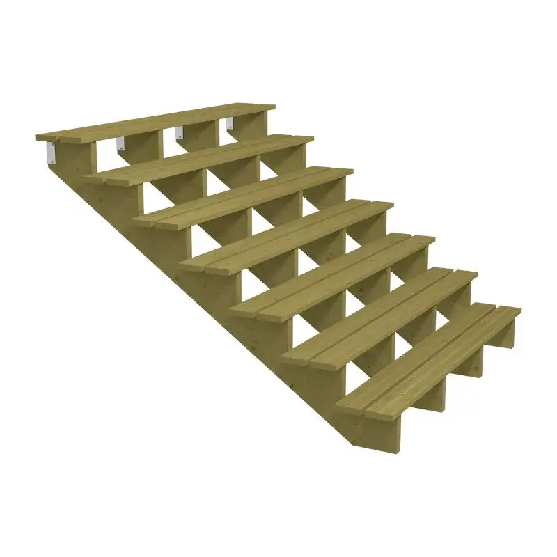 Tuintrap hout - 7 treden - inclusief treden - 175 x 119 x 180 cm Hete Deal