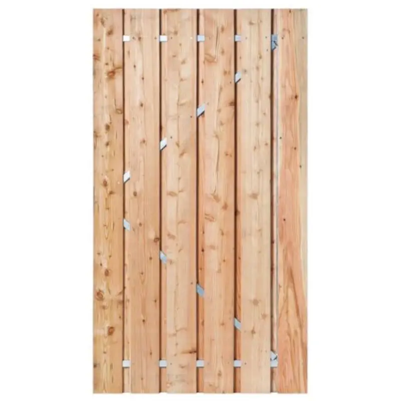 Seizoensaanbieding Tuindeur Douglas recht met stalen frame (110 x 195 cm)