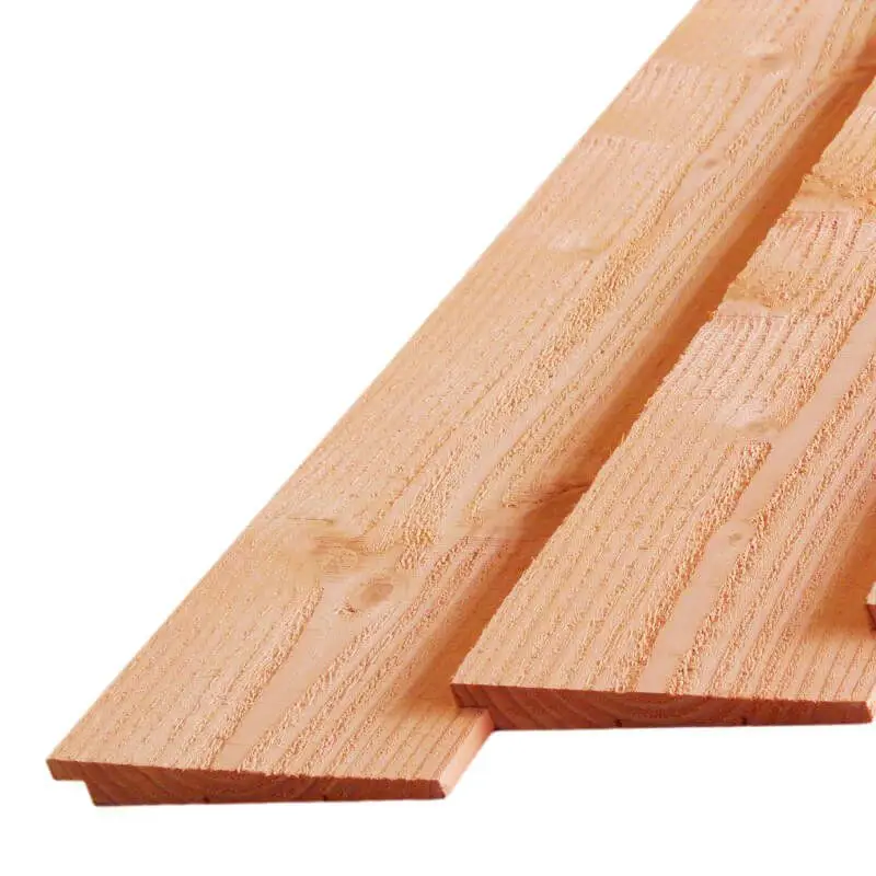 Zweeds rabat potdekselplank Douglas 1,2/2,5 x 19,5 cm (3,00 mtr) gezaagd Uitverkoop