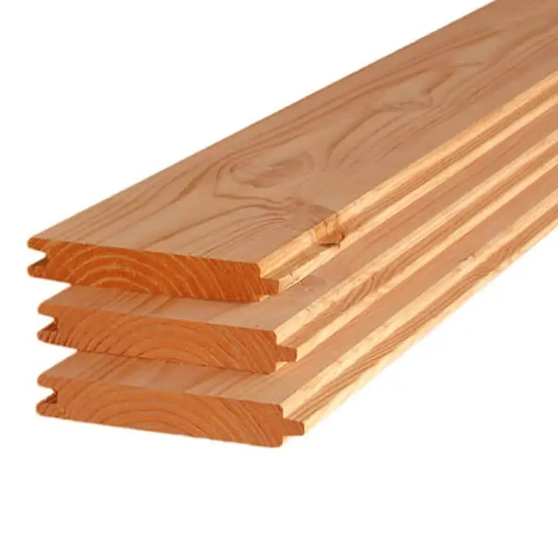 Beperkte Voorraad Blokhut profielplank Douglas 2,8 x 19,0 cm (3,00 mtr) geschaafd