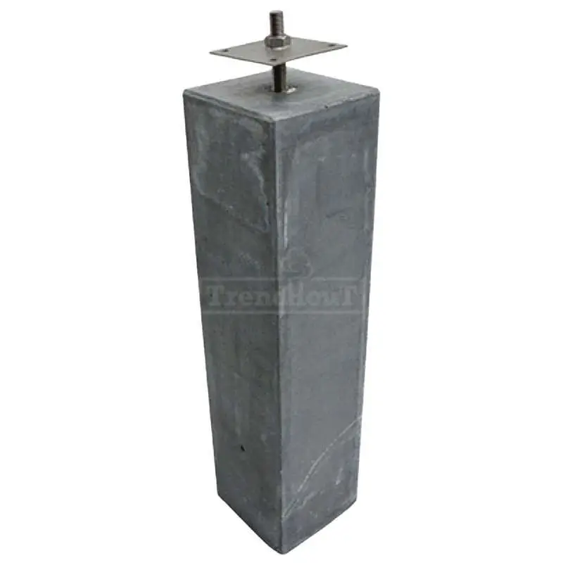 Betonpoer glad (15 x 15 x 60 cm ) incl. RVS stelanker Speciale Aanbieding