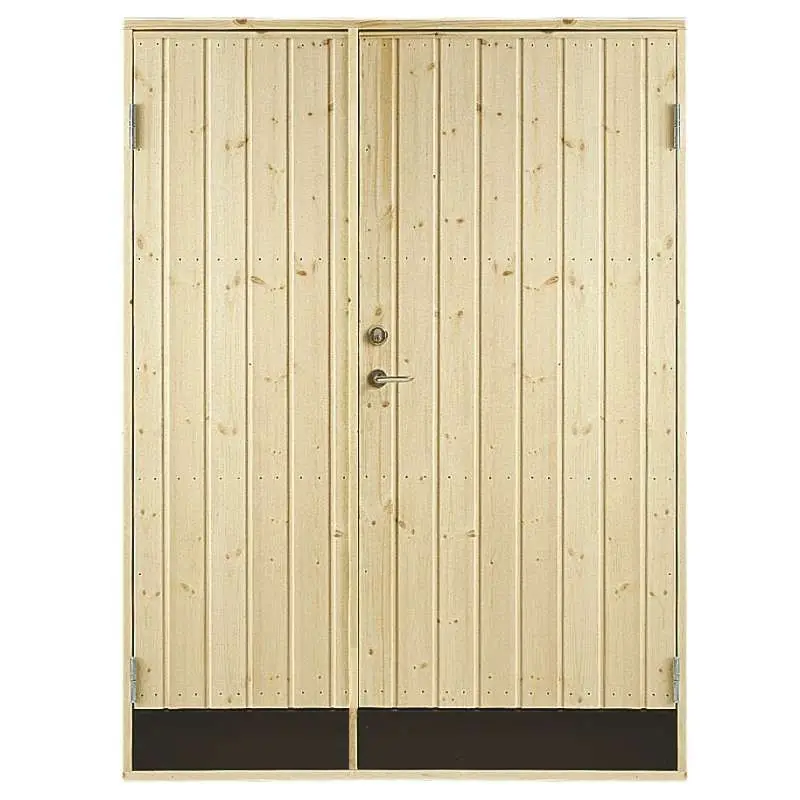 Dubbele dichte deur incl. kozijn - Rechtsdraaiend - Onbehandeld - 127,8 x 187,8 cm Laatste Kans