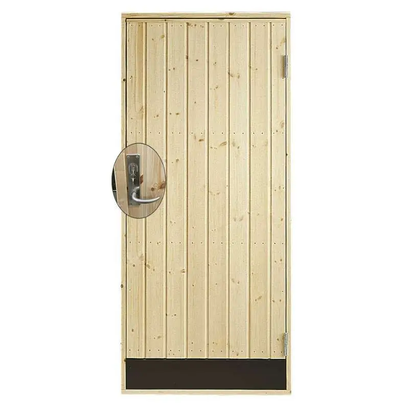 Betaalbaar Enkele dichte deur incl. kozijn en beslag - Rechtsdraaiend - Onbehandeld - 78,6 x 187,8 cm