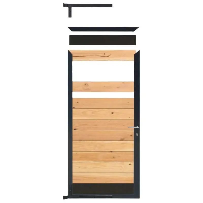 Tuindeur frame aluminium Mix & Match - zwart (90 x 180 cm) inclusief beslag Superprijs