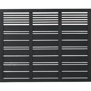 Veilige Betaling Schutting vuren - Silence louvre recht zwart (176 x 140 cm)