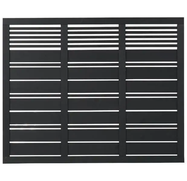 Veilige Betaling Schutting vuren - Silence louvre recht zwart (176 x 140 cm)