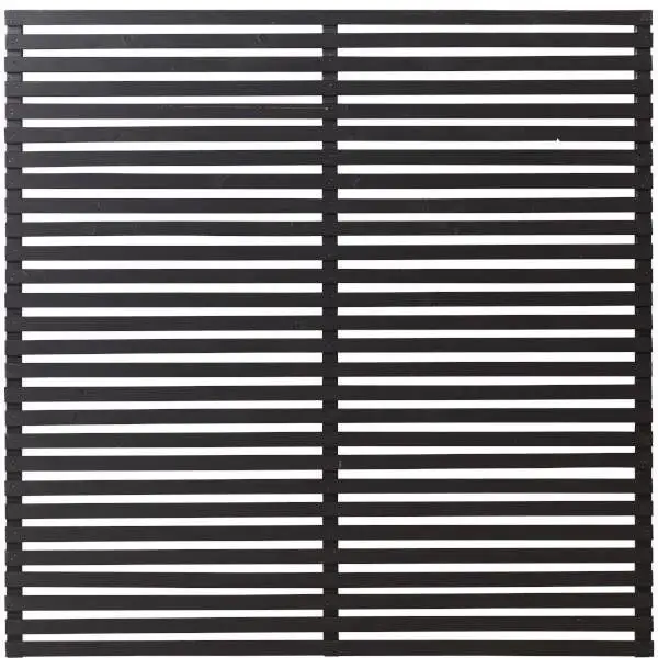 Betrouwbaar Schutting vuren - Tokyo louvre zwart (180 x 180 cm)