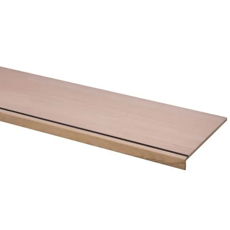 Beperkte Voorraad Overzettrede met neus - Eikenhout 1 mm toplaag - 130 x 40 cm - incl. antislipstrip