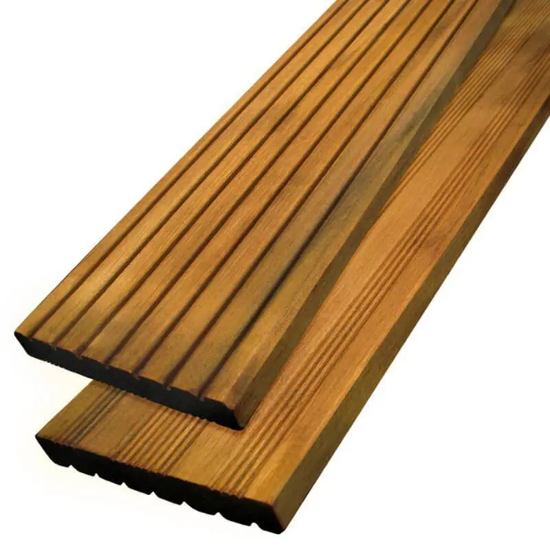 Bestel Nu Vlonderplank hardhout Almendrillo 2,1 x 14,5 cm (2,75 mtr) geolied groef/semi-ribbel