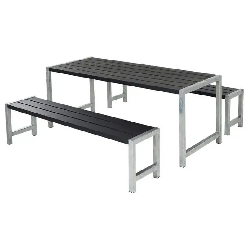 Superprijs Planken tuinset vuren geimpregneerd - Plankesaet zwart 77 x 186 x 72 cm