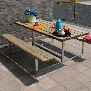 Weekendaanbieding Picknicktafel vuren geimpregneerd - Basic - 160 x 177 x 73 cm