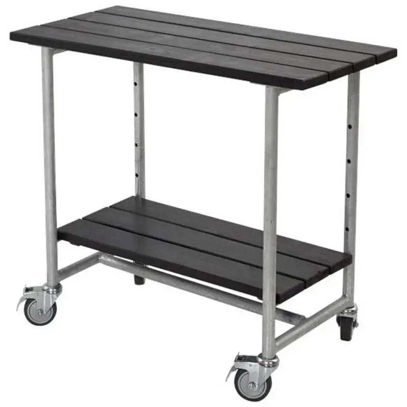 Korting Bijzettafel vuren geimpregneerd - Urban met plank zwart 50 x 100 x 90 cm