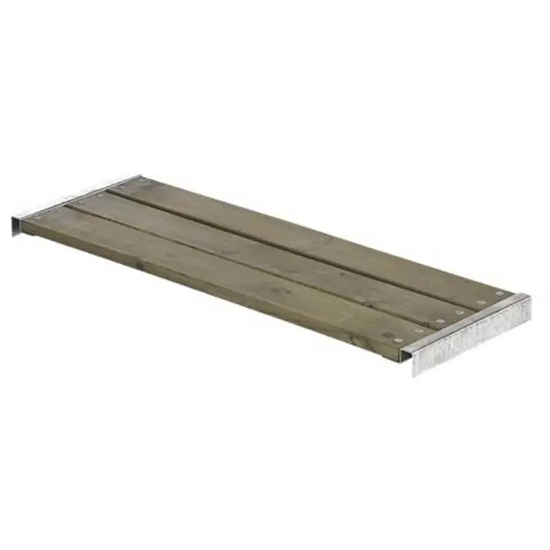 Gecertificeerd Houten bank vuren geimpregneerd - Cubic & Pipe 120 cm grijsbruin