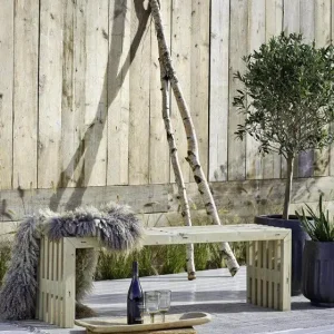 Betrouwbaar Tuinbank Rustik - Dennenhout grijs gebeitst - 138 x 36 x 45 cm