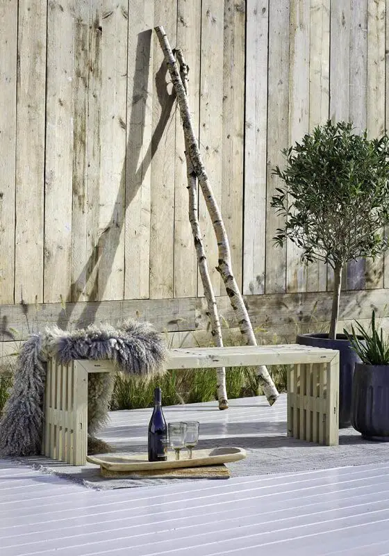 Betrouwbaar Tuinbank Rustik - Dennenhout grijs gebeitst - 138 x 36 x 45 cm