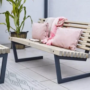 Tuinbank Siesta - Dennenhout grijs gebeitst - 138 cm breed Koopje