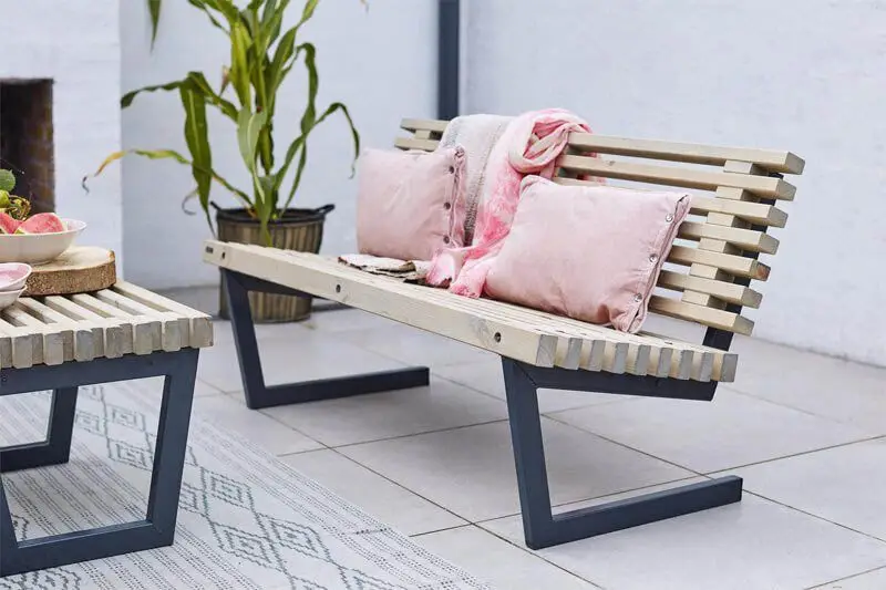 Tuinbank Siesta - Dennenhout grijs gebeitst - 138 cm breed Koopje