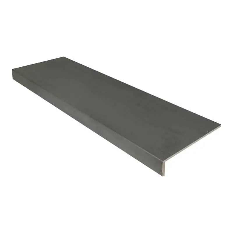 Exclusieve Aanbieding Overzettrede met neus - Laminaat - Betonlook Dark Grey Stone - 130 x 38 cm