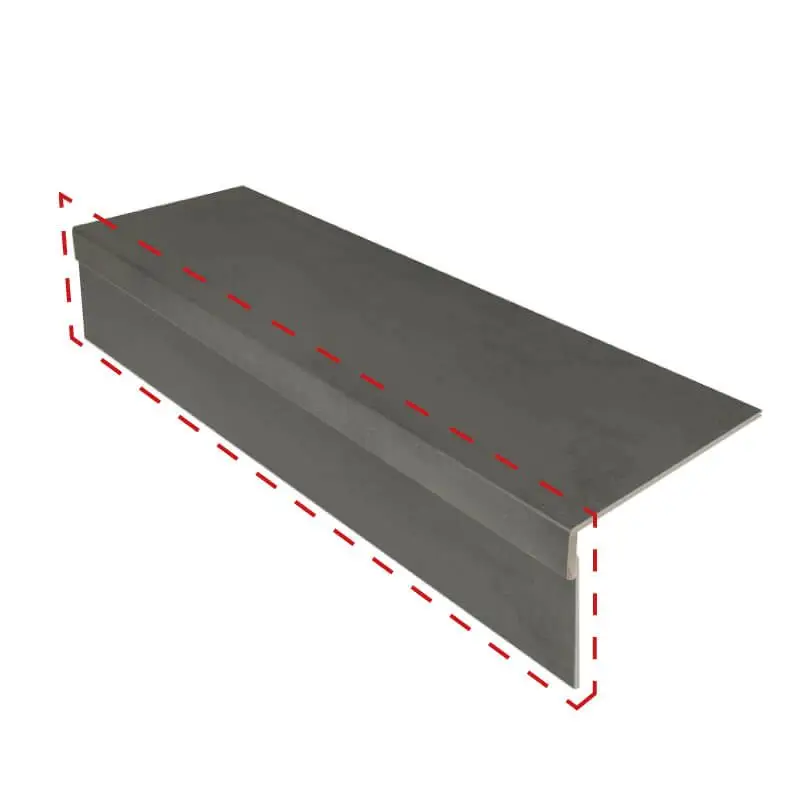 Stootbord (3 stuks) - Laminaat - Betonlook Dark Grey Stone - 130 x 20 cm Meest Verkocht