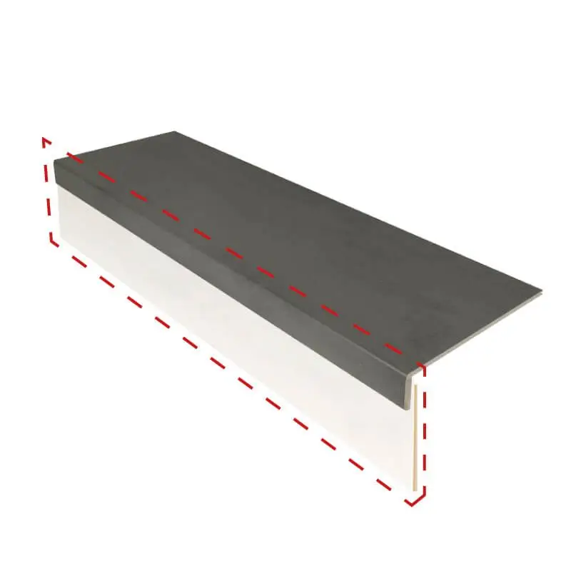 Alleen Vandaag Stootbord (3 stuks) - Laminaat - Wit (overschilderbaar) - 130 x 20 cm