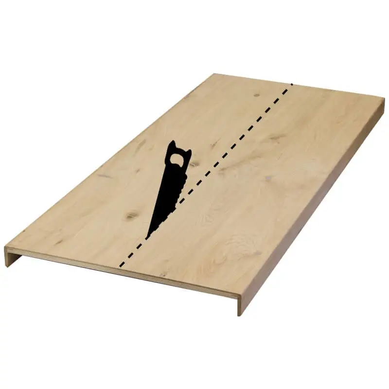 Nieuw Overzettreden met neus (2 stuks) - Eikenhout 3 mm toplaag Rustiek - 140 x 60 cm