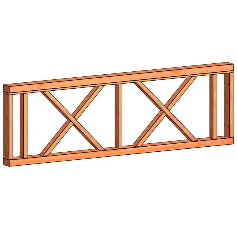 Verandahek kruis H 700 x 2230 mm onbehandeld Voordeelprijs