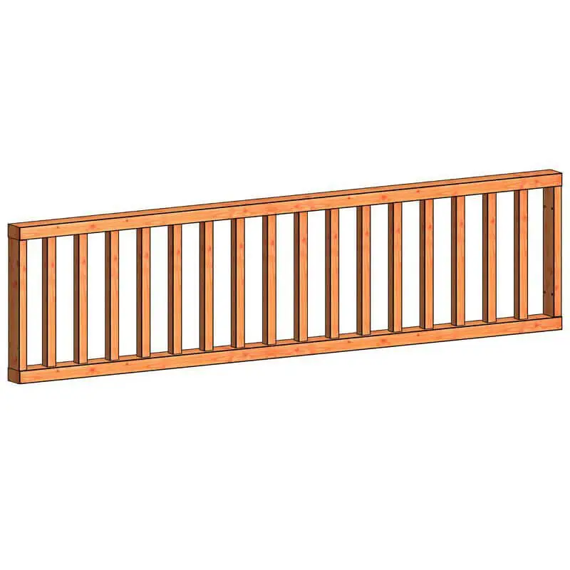 Populair Verandahek spijlen C 700 x 2760 mm onbehandeld