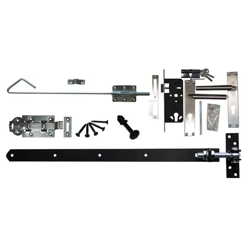 Premium Beslagset zwart - opgeklampte deur dubbel