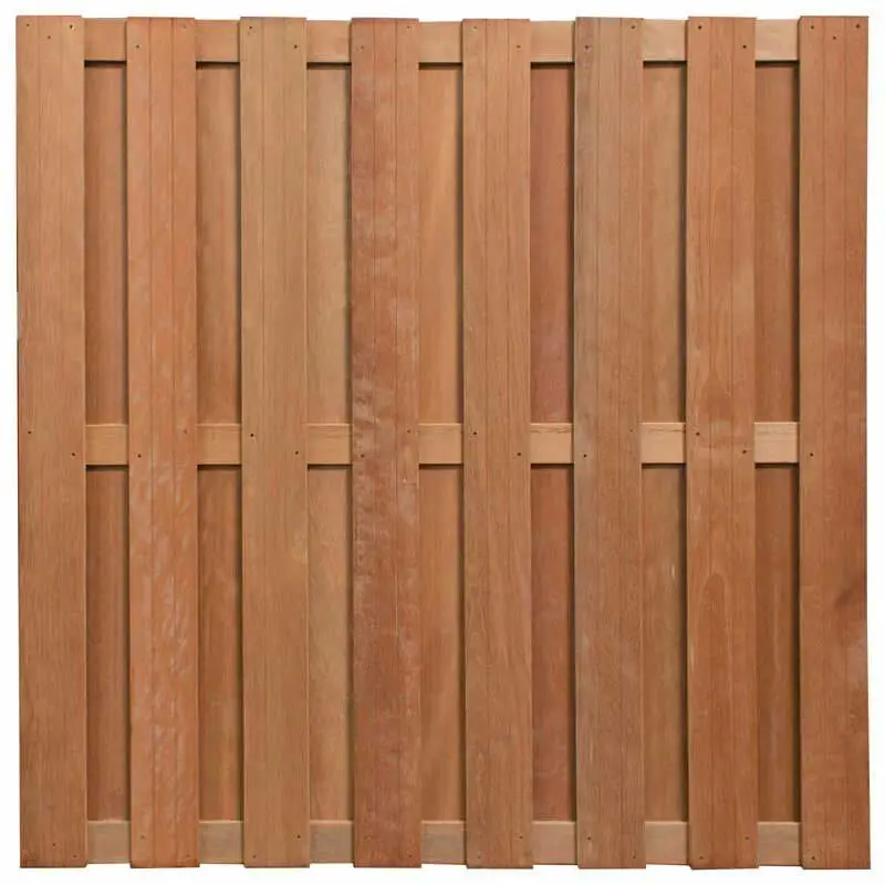 Schutting hardhout keruing Robuust recht 15L (180 x 180 cm) v-groef schermdikte 4,2 cm Hete Deal